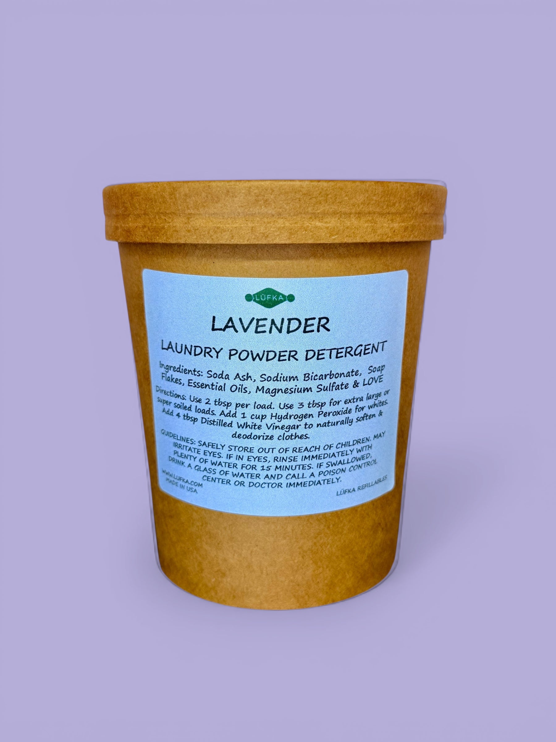 Lavender Laundry Powder – 64 Loads – LÜFKA
