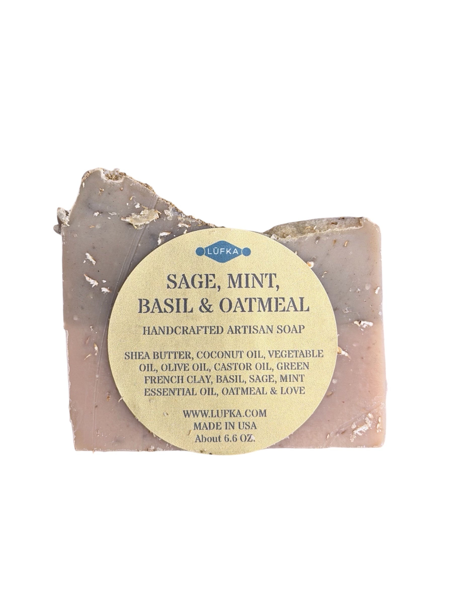 Sage, Mint, Basil & Oatmeal Artisan Cold Pressed Soap