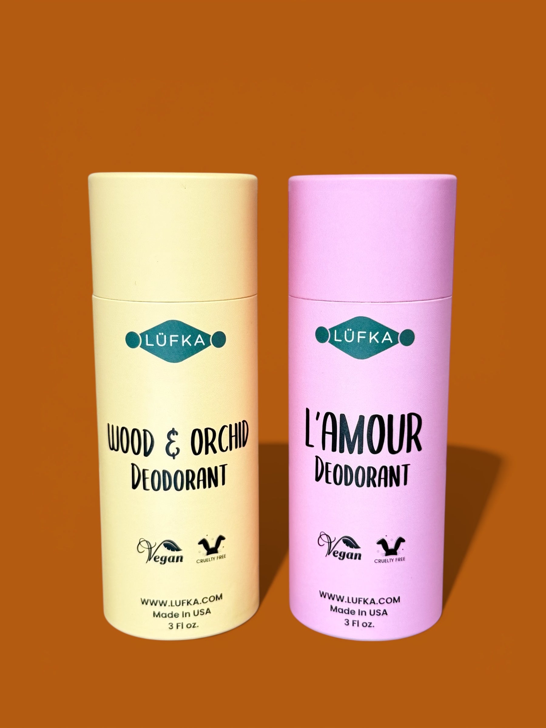 LÜFKA Natural Deodorant Duo - L’Amour & Wood & Orchid